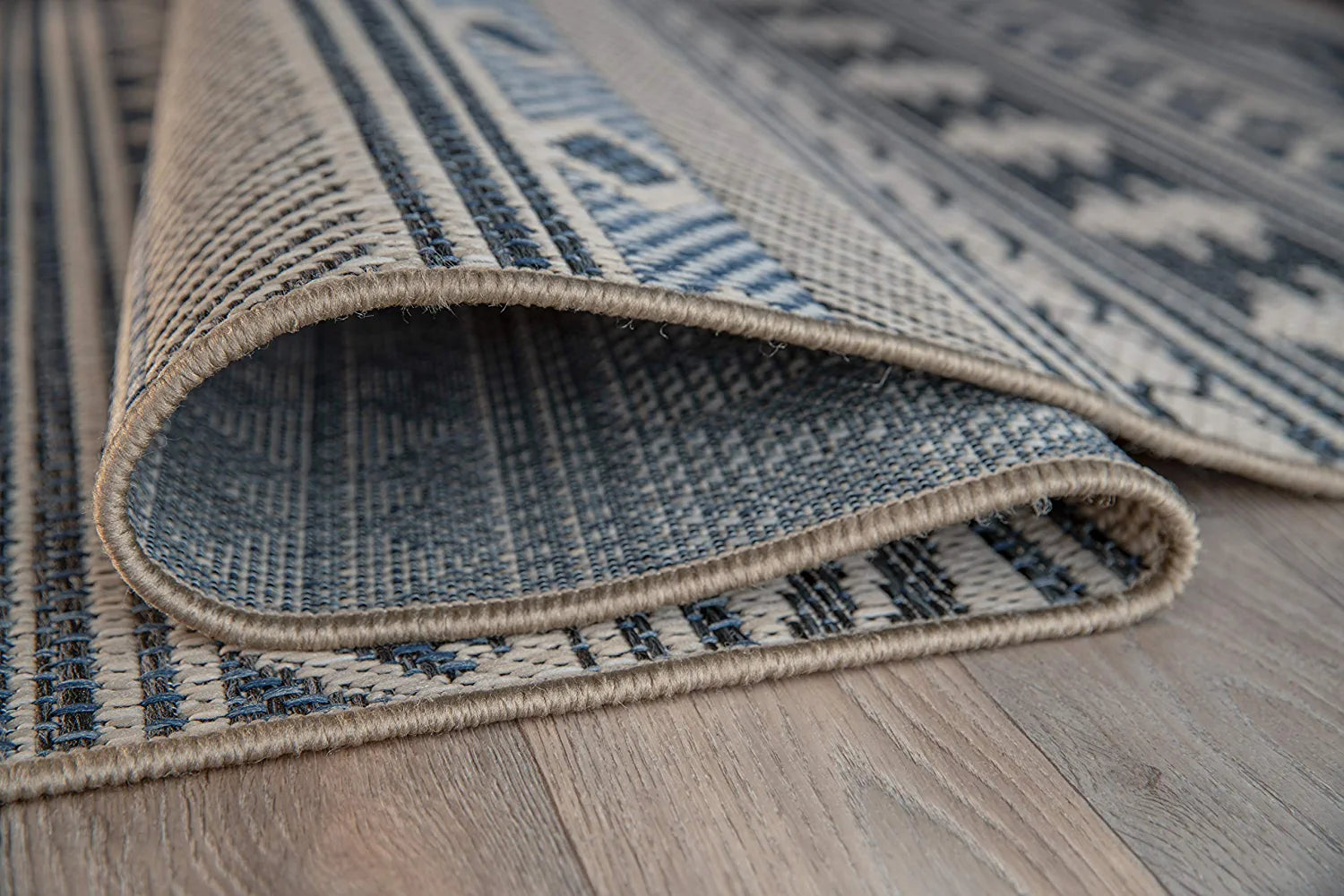 Bohemian Easy Cleaning for Patio Rugs,Deck Rugs,Balcony Rugs Indoor/Outdoor Area Rug 5' X 7' Cream