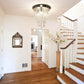3 Lights Mini Crystal Flushmount Chandelier Fixture, Crystal Ceiling Lamp, H10.4" X W9.8", Elegant Modern Flush Mount Ceiling Light for Bedroom, Hallway, Bar, Living Room, Dining Room, Chrome(G9 Base)