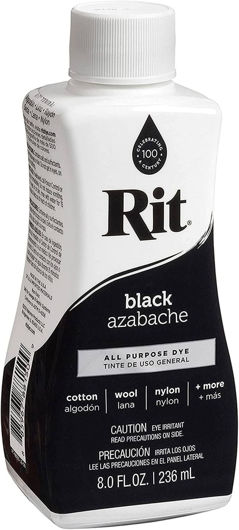 Rit Dye 88150 All Purpose Liquid Dye, Black, 8 Fl Oz