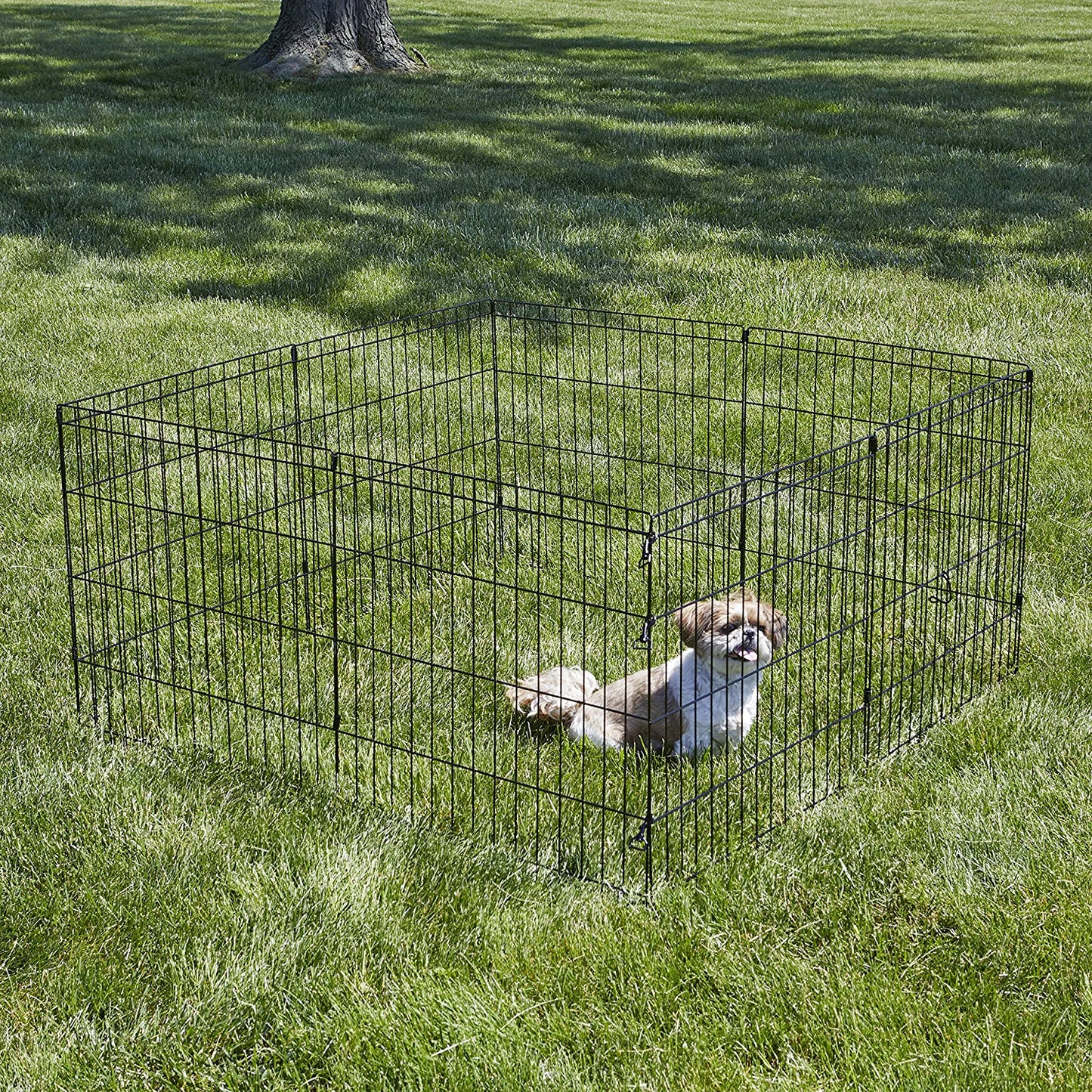 New World Pet Products B550-24 Foldable Exercise Pet Playpen, Black, Small/24 Inch X 24 Inch