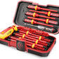 HURRICANE 1000V Insulated Electrician Screwdriver Set, All-In-One Premium Professional 13-Pieces CR-V Magnetic Phillips Slotted Pozidriv Torx Screwdriver