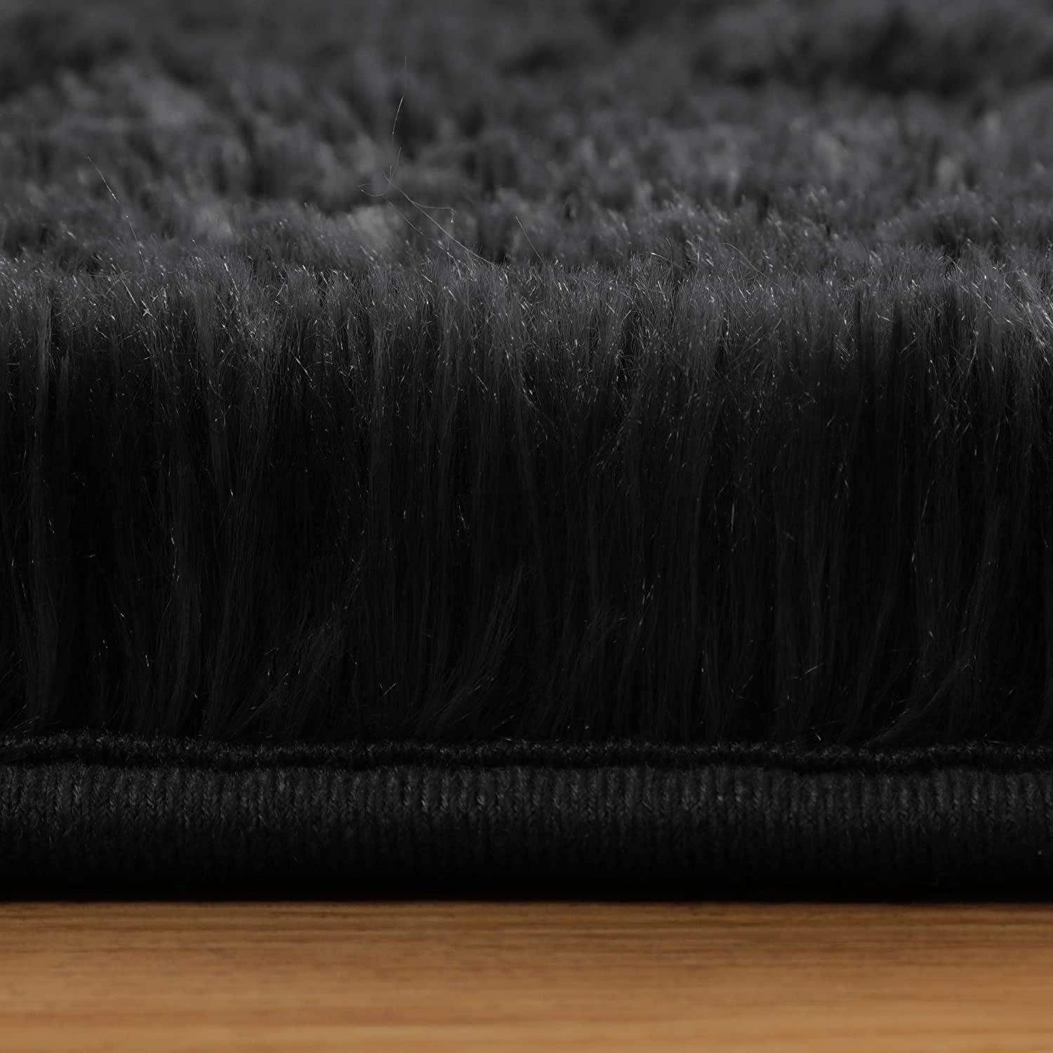4X4 Area Rug round Black Rug Circle Rugs for Kids Bedroom Fluffy Carpets and Shaggy Rugs Small Teepee Furry Mat Comfy Reading Rug Circular Rug,Rugs for Girls Boys Room