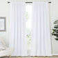 Living Room Curtain Drapes - (White Color) W70 X L95, Set of 2, Window Treatment Drapery Panels