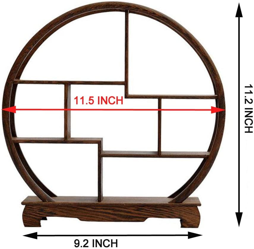 Chinese Wooden Rosewood Display Stand Decoration 11" Curio Cabinets Shelf (4)