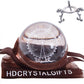 Crystal 2.4 Inch (60Mm) Carving Ferris Wheel Crystal Ball with Sliver-Plated Flowering Stand,Fengshui Glass Ball Home Decoration