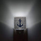 LED Plug-In Night Light Auto Dusk to Dawn Sensor Decor Nautical Navy Blue Anchor Lamp for Bedroom,Bathroom,Kitchen,Hallway,Stairs,Hallway Retro Wooden Texture