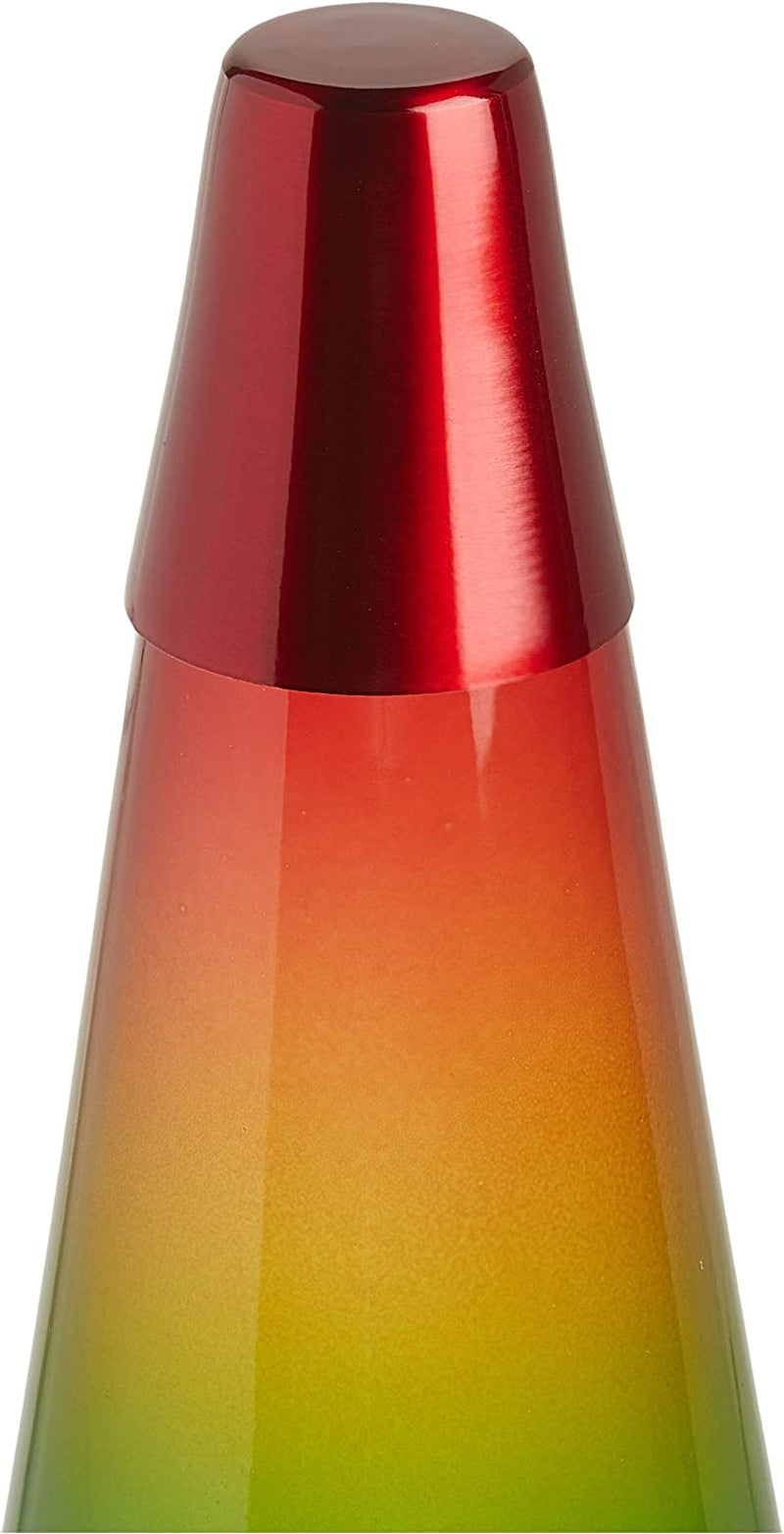 Lamp Lava 2179 14.5-Inch, with White Wax, Clear Liquid, Tri-Colored Globe, Hand Painted Base Rainbow