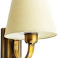 Wall Sconce Vintage Style Wall Light Fixture, Classic Wall Lamp for Indoor, Bedroom, Antique Brass with Beige Fabric Shade
