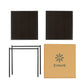 Zinus Dane 20” Black Frame Side Table, Red black wood grain