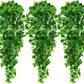 3Pcs Artificial Hanging Plants, 3.6Ft Fake Hanging Plant, Fake Ivy Vine for Wall House Room Indoor Outdoor Decoration (No Baskets)