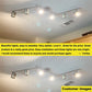 DLLT 6-Light Track Lighting Fixtures Swing Arm, Kitchen Ceiling Spot Light, Flush-Mount Foldable Track Rail Lighting for Living Room, Dining Room, Offices, Bedroom, Picture Wall, Kitchen, Warm Light