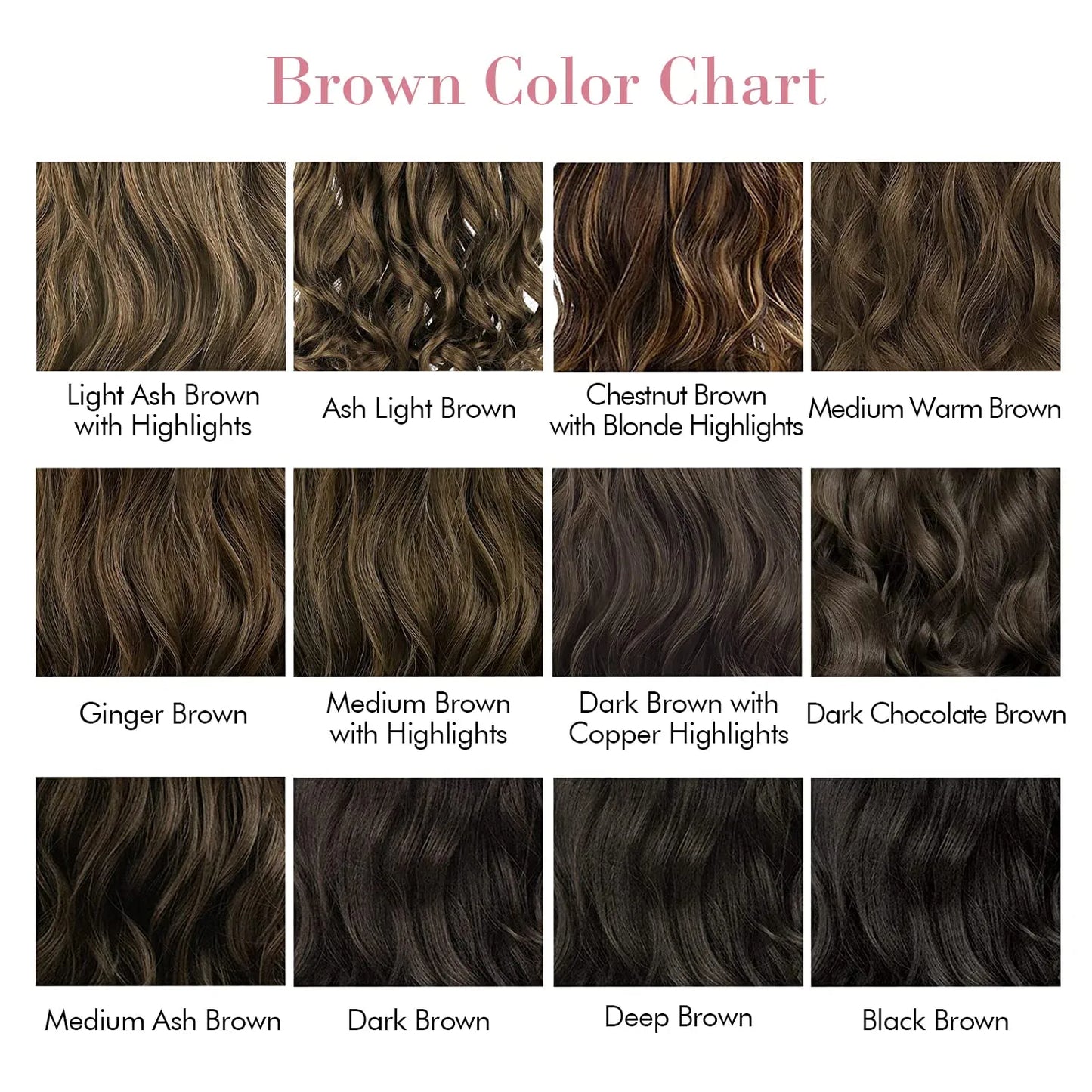 REECHO Invisible Wire Hair Extensions with Transparent Headband Adjustable Size Removable Secure Clips in Curly Wavy Secret Hairpiece for Women 20 Inch - Chestnut Brown with Blonde Hightlights