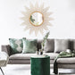 24'' Large Gold Sunburst Wall Mirror Boho Home Decor round Wall Art Mirror for Living Room/Bedroom/Bathroom/Entryway