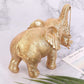 Cute Elephant Statue Cool Gold Elephant Brings Good Luck, Health, Strength Decorations for Home, Office, Shelf, Living Room