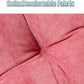 Soft Patio Outdoor Corduroy Chair Pad with Ties Home Decor Indoor Dining Chairs Cushion 18"×18"×3.6" Pink 1Pc