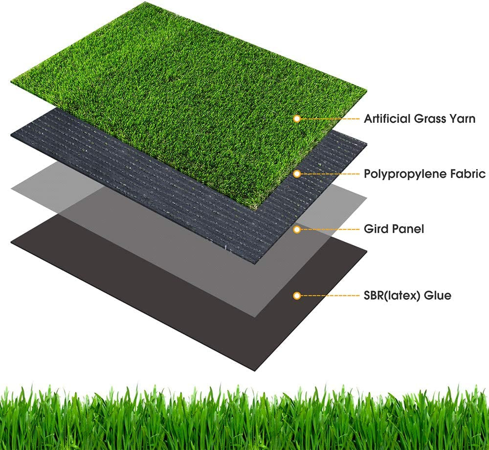 Artificial Grass, Professional Dog Grass Mat, Grass Pee Pad for Pet, Dog Potty Training Rug with Drainage Holes - Easy to Clean, Fake Turf for Indoor & Outdoor Patio Decor(39.4'' X19.7'')