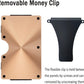 Metal Wallets for Men with Money Clip - Slim Minimalist Aluminum Wallet Credit Card Holder RFID Blocking(Cd Raised Grain, Golden)