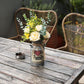 Metal Flower Vase Milk Can Rustic Style with Rose & Eucalyptus Shabby Chic Metal Vase for Rustic Home Dining Table Centerpieces Decor (Yellow, 1)