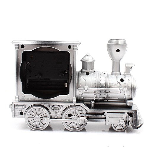 Yesbay Cartoon Locomotive Train Alarm Clock Antique Engine Design Table Desk Decor-Bronze