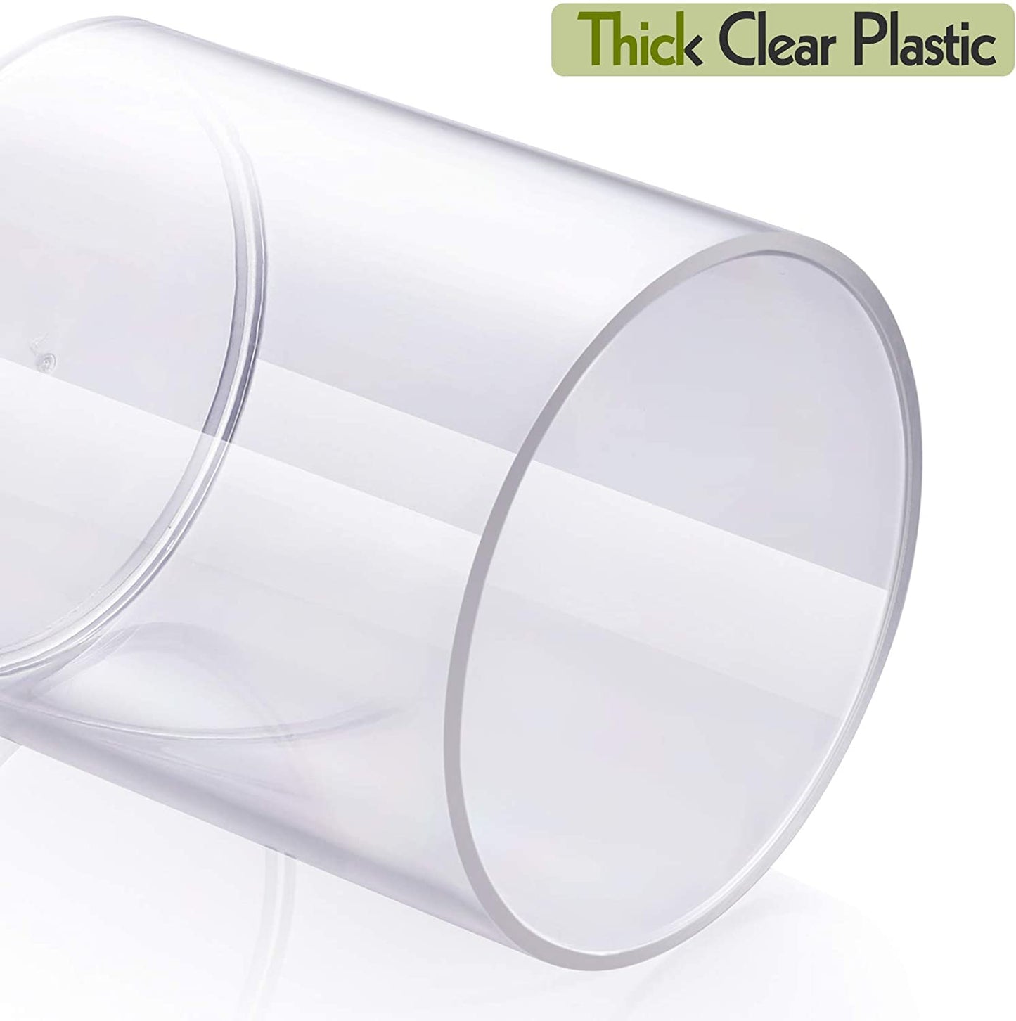 4 Pcs, 10 OZ Qtip Holder Dispenser for Cotton Ball, Cotton Swab, Cotton round Pads, Floss - Clear Plastic Apothecary Jar Set for Bathroom Canister Storage Organization, Vanity Makeup Organizer