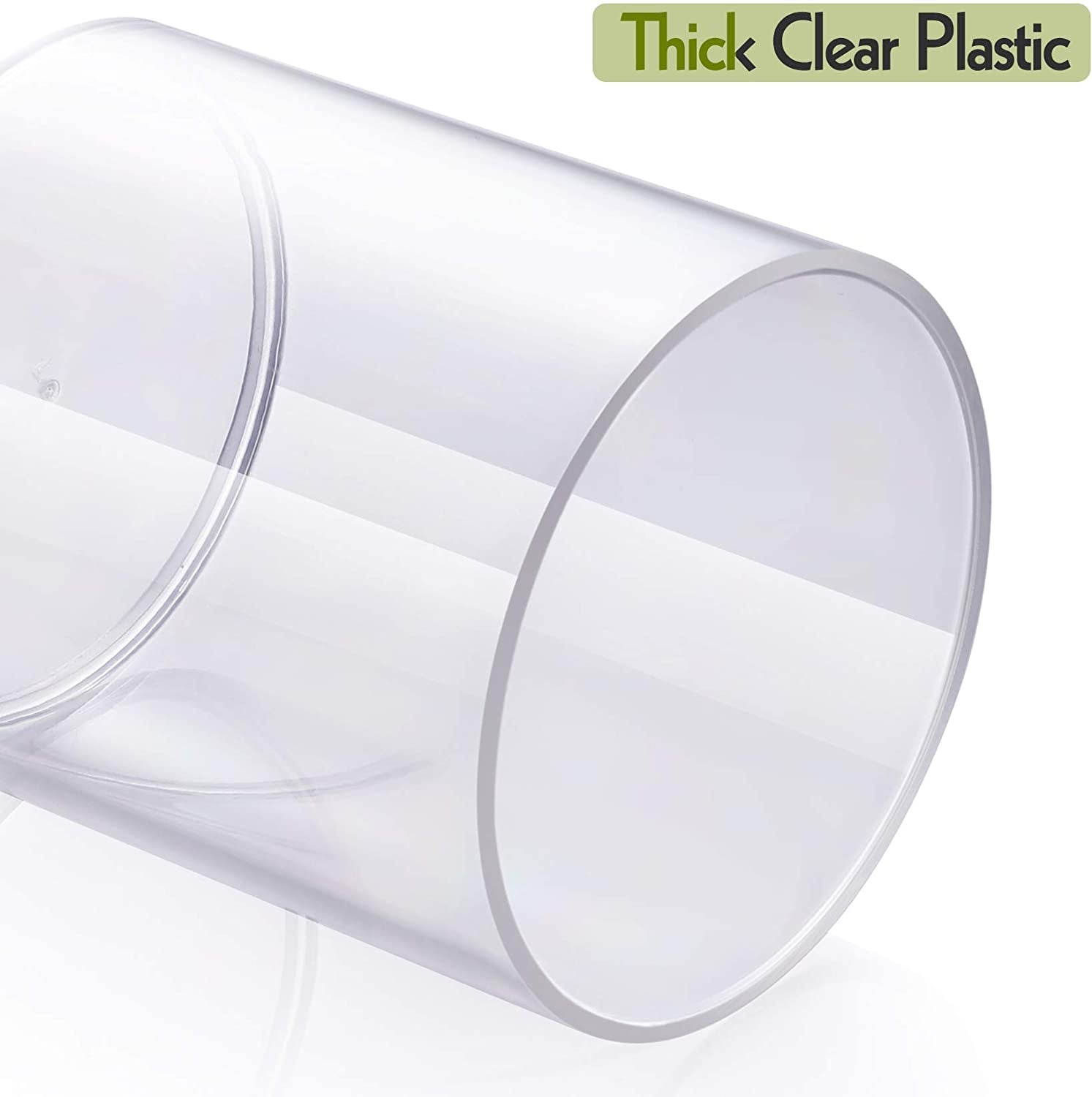 4 Pcs, 10 OZ Qtip Holder Dispenser for Cotton Ball, Cotton Swab, Cotton round Pads, Floss - Clear Plastic Apothecary Jar Set for Bathroom Canister Storage Organization, Vanity Makeup Organizer