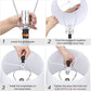 USB Table Lamp Set of 2 - Room Lamps with USB Charging Ports, Industrial Farmhouse Nightstand Lamp with Fabric Lampshade, Bedside Lamp Sets with Rotary Switch for Living Room Bedroom(Bulbs Included)