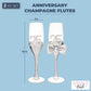 Set of 2 25Th Wedding Anniversary Champagne Flutes Glasses for Mr and Mrs Toasting Party Celebration Gift