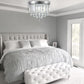 LOCLGPM 4 Light Luxury Glam Chrome Closet Mini Chandelier, Flush Mount Crystal Ceiling Light 11.8 Inch K5 Crystal Raindrop Silver Crystal Chandelier for Dining Room Bedroom Hallway Kitchen