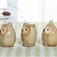 ® Set of 3 Pcs - Small Wise Owls Figurine House Warming Gift Tabletop Shelf Ceramic Home Decorative Collectible Figurine Statues (Beige (Set of 3 Pcs))
