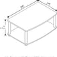 Turn-N-Tube No Tools 2-Tier Elevated TV Stand, Stainless Steel Tubes, White Oak/Chrome