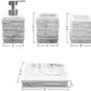 4-Piece Bathroom Accessories Set – Soap Dispenser, Toothbrush & Toothpaste Holder, Soap Dish and Tumbler – Elegant Design with Marble Effect – Durable and Sturdy Bathroom Set
