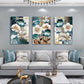Lotus Flower Canvas Wall Decor Living Room White and Indigo Blue Floral Picture Wall Art for Dining Room Bedroom Bathroom Kitchen Prints Paintings for Home Decorations