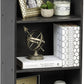 IRIS USA 3 Tier Cube Bookshelf Storage Cubby Shelf, Bookcase, Black