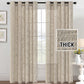 Linen Curtains Natural Linen Blended Curtains for Living Room Burlap Linen Textured Curtains Light Filtering Nickel Grommet Curtains Bedroom Curtains 2 Panel Sets Privacy Added, 52" X 84", Angora