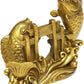 BRABUD Chinese Handmade Brass Small Arowana Golden Fish Statue Home Decor Gift 3''(H) BS054