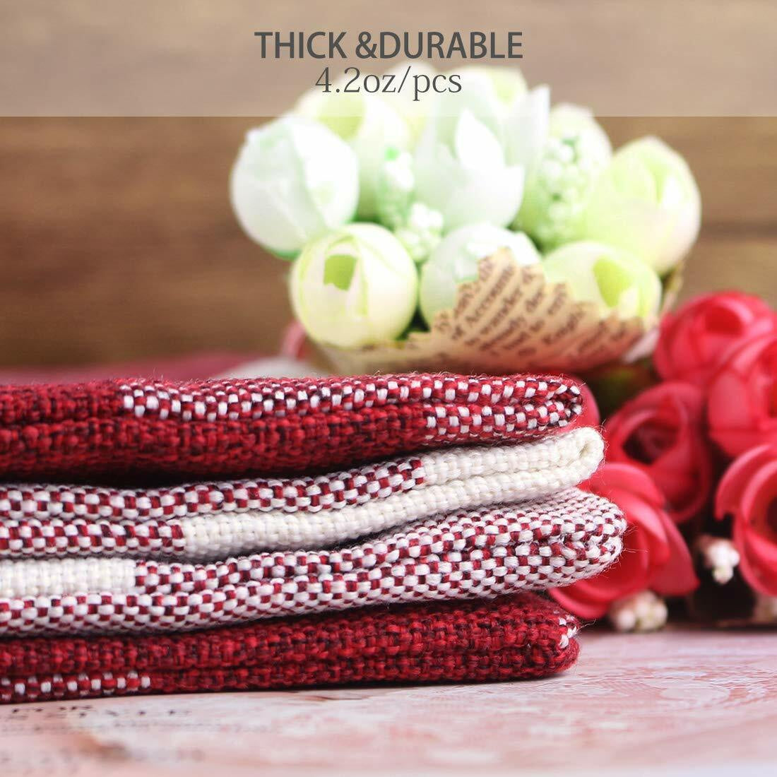 Set of 4 Farmhouse Buffalo Checker Plaid Throw Pillow Covers Size 18" X 18"