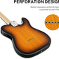LEFT HANDED Electric Guitar 39 Inch TELE Electric Guitar DTC-100 Solid Body TC Style Electric Guitar Kit with Bag, Strap, Cable for Beginner