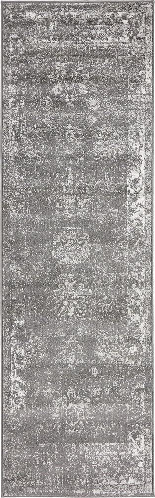 Sofia Collection Traditional Vintage Dark Gray Runner Rug (2' X 7')