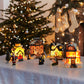 Christmas Village Sets - LED Lighted Christmas Village Houses with Figurines, Christmas Village Collection Indoor Room Decor - Collectible Buildings (12 PCS)