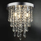 3 Lights Mini Crystal Flushmount Chandelier Fixture, Crystal Ceiling Lamp, H10.4" X W9.8", Elegant Modern Flush Mount Ceiling Light for Bedroom, Hallway, Bar, Living Room, Dining Room, Chrome(G9 Base)