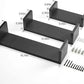 Floating Shelves U-Shaped, Wall Shelf 3 Sizes, Black Floating Shelves for Bathroom/Bedroom/Living Room/Kitchen - AMFS13-B