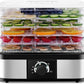 Food Dehydrator, Electric 5-Tire Fruit Vegetable Dryer with Adjustable Temperature Control from 104?-158?, 5 Stackable Drying Trays (Knob Adjustment)