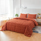 Terracotta Comforter Queen Comforter Set Burnt Orange Comforter Boho Comforter Tufted Pom Pom Ultra Soft Bed Set with 2 Pillow Cases All Season