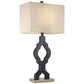 360 Lighting Modern Table Lamps 26.5" High Set of 2 Classic Moroccan Black Off White Rectangular Fabric Shade for Living Room Family Bedroom