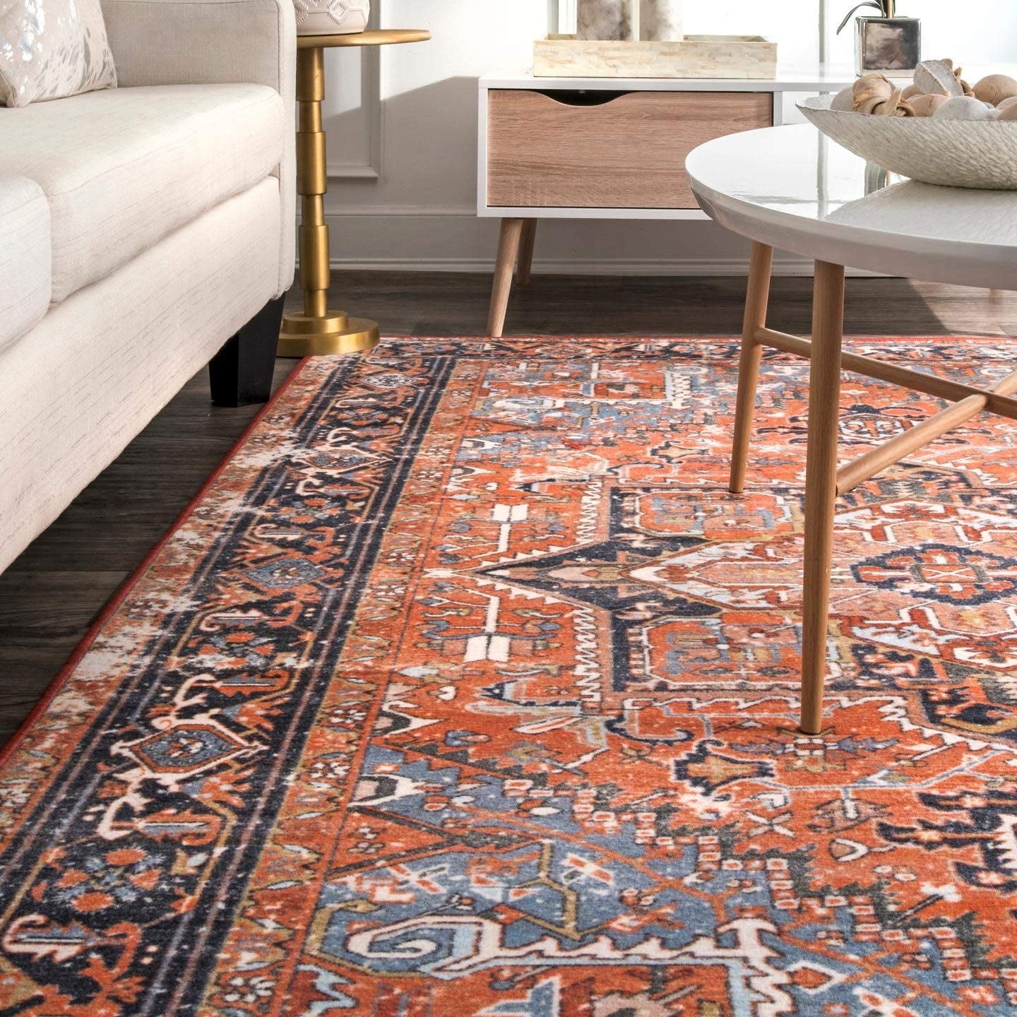 Florence Vintage Persian Runner Rug, 2' 8" X 8', Rust Red
