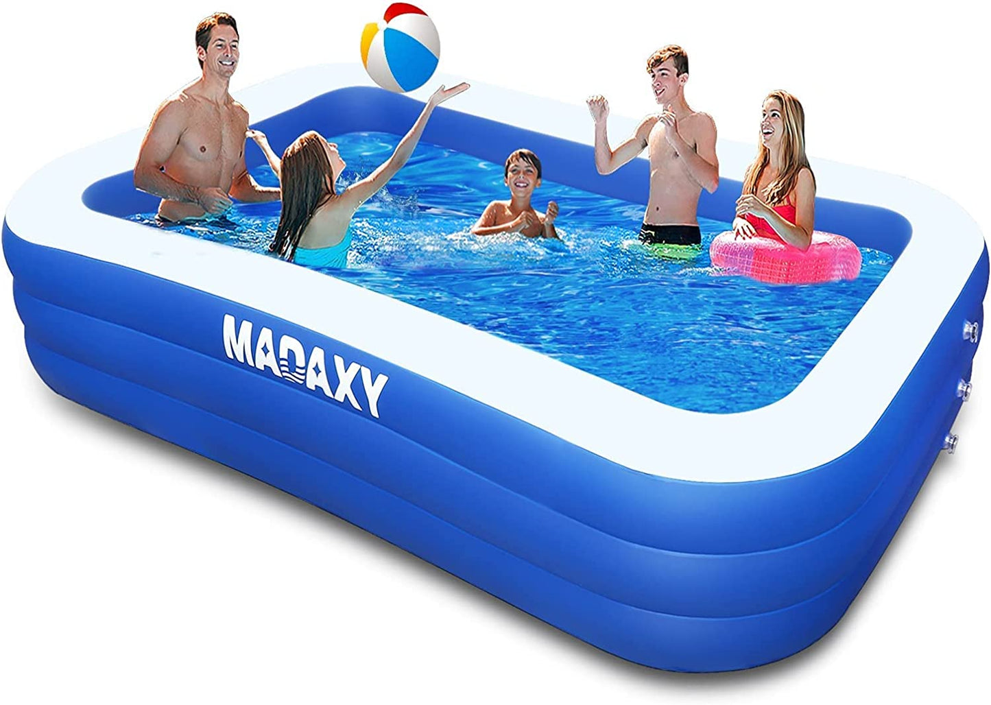 Inflatable Pool,  Swimming Pool for Kids and Adults, 120" X 72" X 22" Oversized Thickened Family Inflatable Pool for Kids, Toddlers, Adults, Outdoor, Garden, Backyard, Summer Water Party