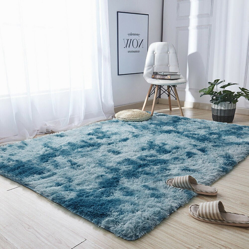 47X71In/63X98In Modern Soft Shaggy Area Rug for Living Room, Indoor Fluffy Rugs Ultra Comfy Tie-Dye Carpets Plush Throw Rug , Suitable as Bedroom Nursery Rug for Kids and Girls Home Decor