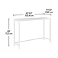 Curiod Metal Frame Sofa Console Table, Smoked Oak Finish