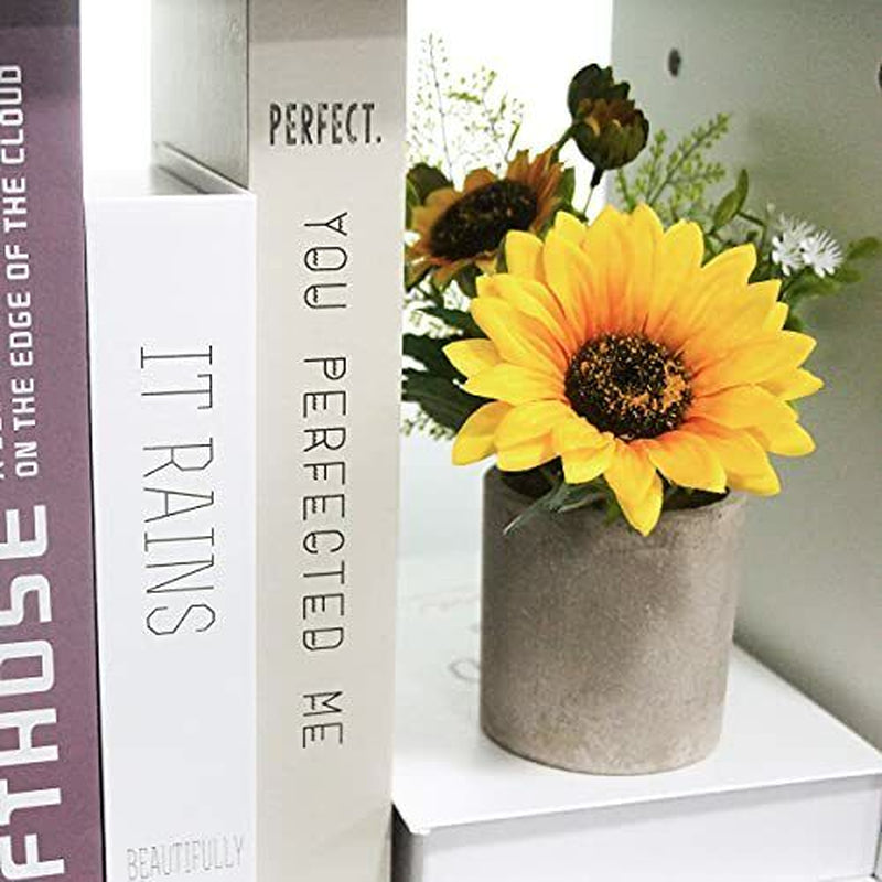 Sunflower Decor Artificial Potted Plants for Bathroom Home Kitchen Rustic Table
