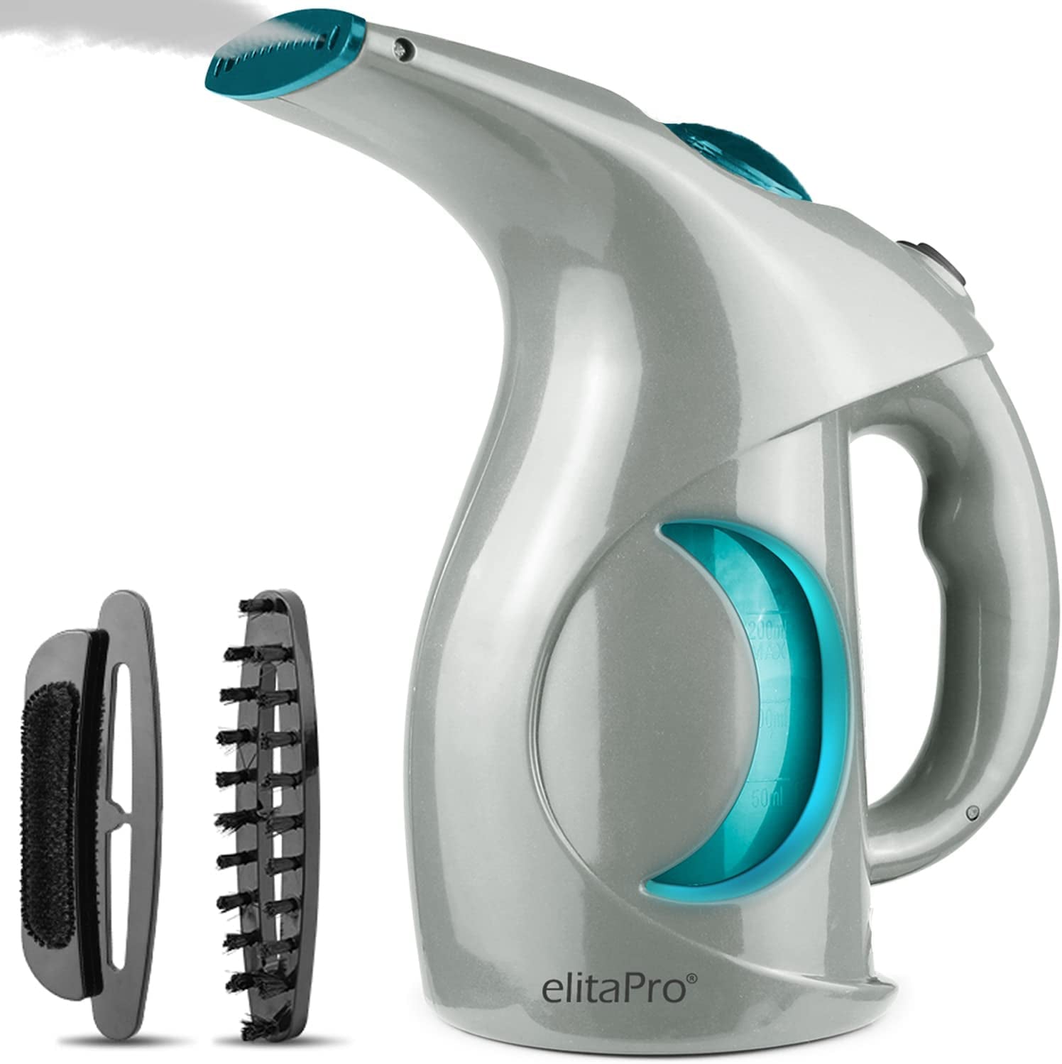 Steamer for Clothes, Handheld Garment Steamer, Travel Size Clothing Steam Iron, Dry Steam Upgraded Version Gray / Teal